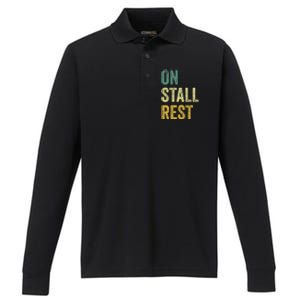 On Stall Rest Horse Performance Long Sleeve Polo