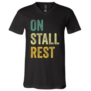 On Stall Rest Horse V-Neck T-Shirt