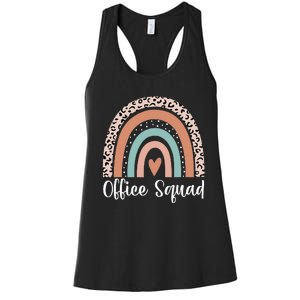 Office Squad Rainbow Administrative Assistants School Team Women's Racerback Tank