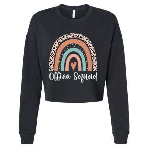 Office Squad Rainbow Administrative Assistants School Team Cropped Pullover Crew