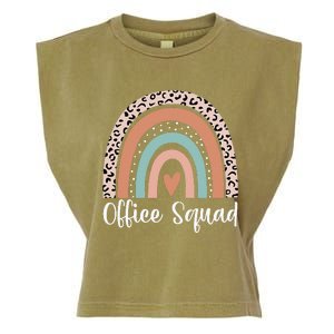 Office Squad Rainbow Administrative Assistants School Team Garment-Dyed Women's Muscle Tee