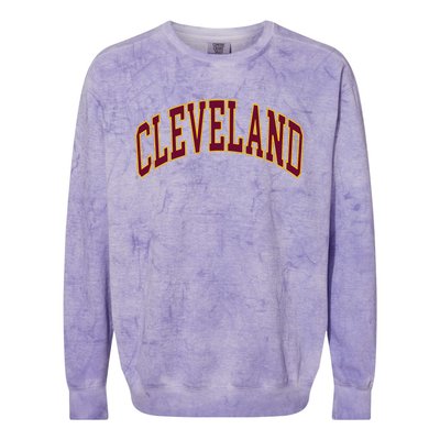 Ohio State Retro Vintage Distressed Cleveland Colorblast Crewneck Sweatshirt