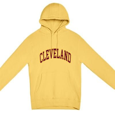 Ohio State Retro Vintage Distressed Cleveland Premium Pullover Hoodie