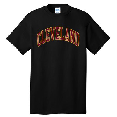 Ohio State Retro Vintage Distressed Cleveland Tall T-Shirt