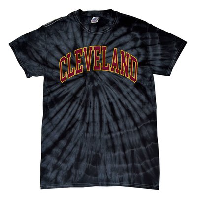 Ohio State Retro Vintage Distressed Cleveland Tie-Dye T-Shirt