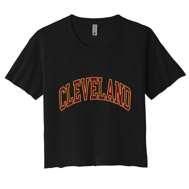 Ohio State Retro Vintage Distressed Cleveland Crop Top