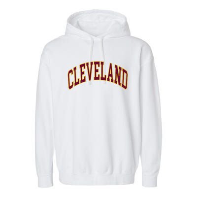 Ohio State Retro Vintage Distressed Cleveland Garment-Dyed Fleece Hoodie