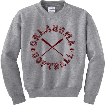 Oklahoma Softball Roundel Kids Sweatshirt