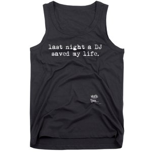 Old School Rap Hip Hop Last Night A Dj Saved My Life 80S Tank Top