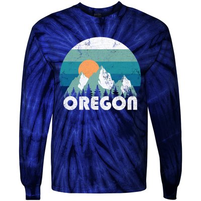 Oregon State Retro Vintage Tie-Dye Long Sleeve Shirt