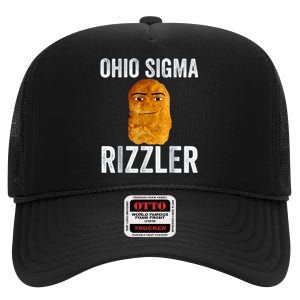 Ohio Sigma Rizzler Funny Meme Chicken Nugget High Crown Mesh Back Trucker Hat