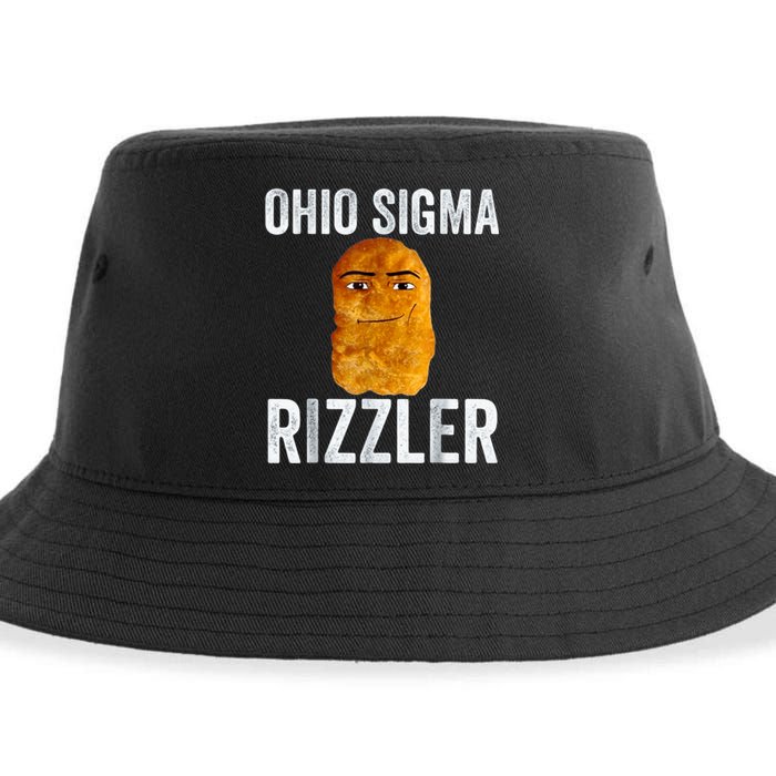 Ohio Sigma Rizzler Funny Meme Chicken Nugget Sustainable Bucket Hat