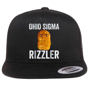 Ohio Sigma Rizzler Funny Meme Chicken Nugget Flat Bill Trucker Hat