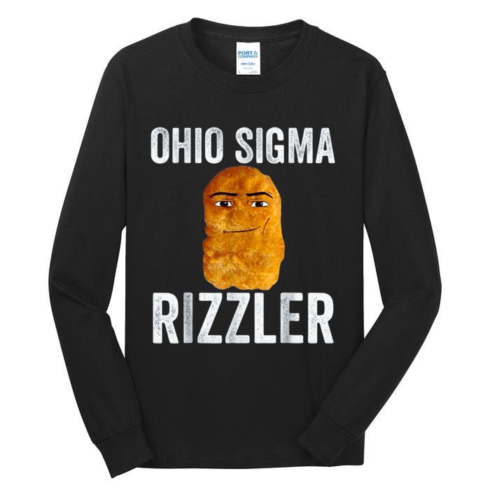 Ohio Sigma Rizzler Funny Meme Chicken Nugget Tall Long Sleeve T-Shirt