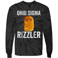 Ohio Sigma Rizzler Funny Meme Chicken Nugget Tie-Dye Long Sleeve Shirt