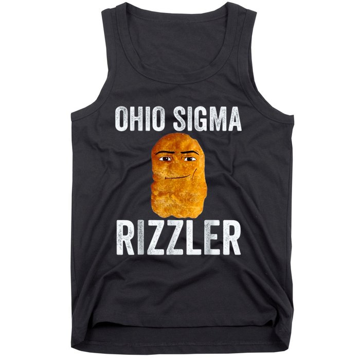 Ohio Sigma Rizzler Funny Meme Chicken Nugget Tank Top