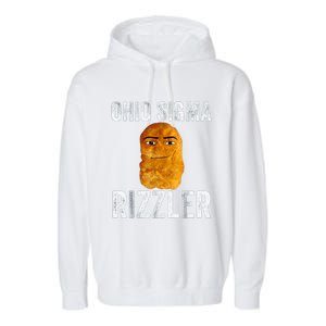 Ohio Sigma Rizzler Funny Meme Chicken Nugget Garment-Dyed Fleece Hoodie