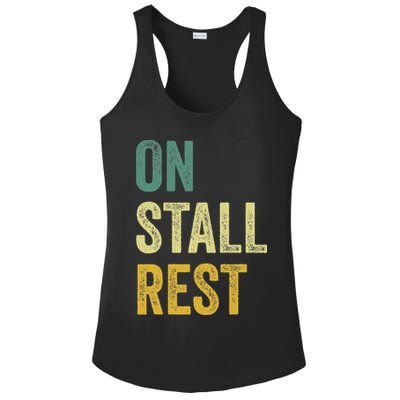 On Stall Rest Horse Ladies PosiCharge Competitor Racerback Tank