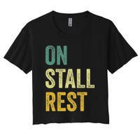 On Stall Rest Horse Women's Crop Top Tee