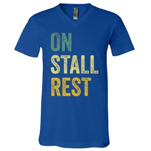 On Stall Rest Horse V-Neck T-Shirt