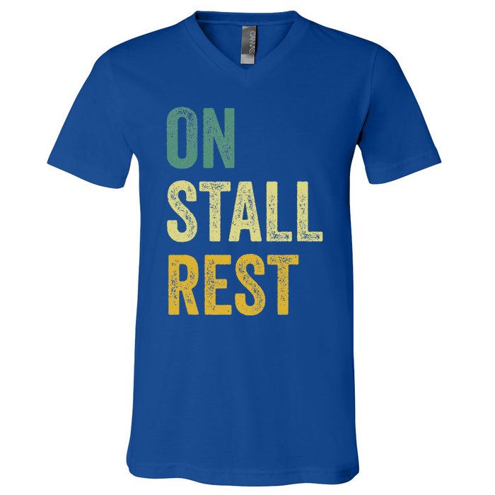 On Stall Rest Horse V-Neck T-Shirt