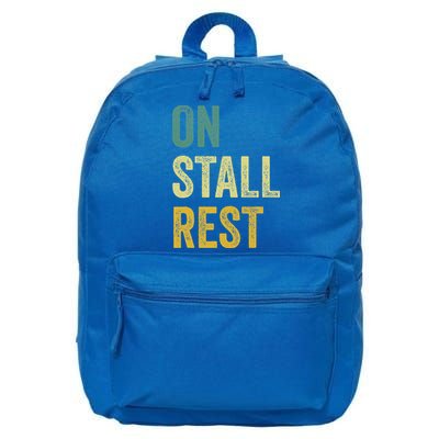 On Stall Rest Horse 16 in Basic Backpack