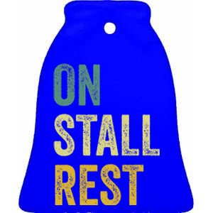 On Stall Rest Horse Ceramic Bell Ornament