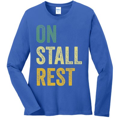 On Stall Rest Horse Ladies Long Sleeve Shirt