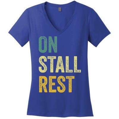 On Stall Rest Horse Women's V-Neck T-Shirt