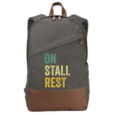On Stall Rest Horse Cotton Canvas Backpack