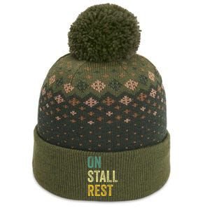 On Stall Rest Horse The Baniff Cuffed Pom Beanie