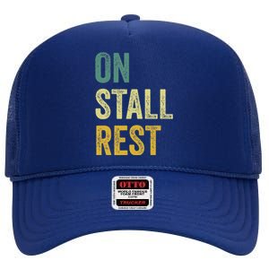 On Stall Rest Horse High Crown Mesh Back Trucker Hat