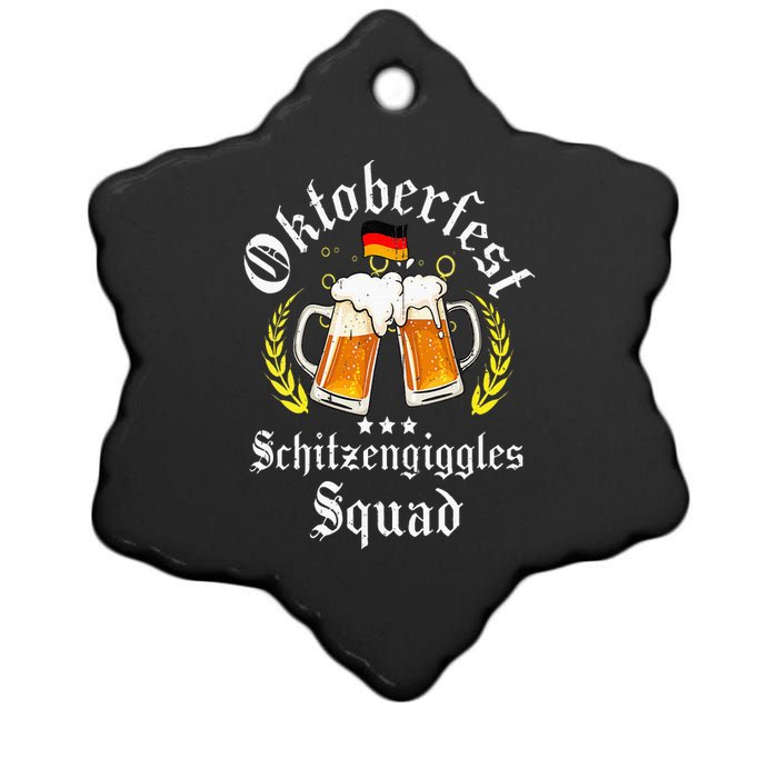 Oktoberfest Schitzengiggle Squad Bavarian Festival Ceramic Star Ornament