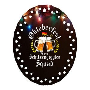 Oktoberfest Schitzengiggle Squad Bavarian Festival Ceramic Oval Ornament