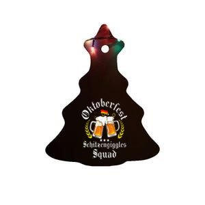 Oktoberfest Schitzengiggle Squad Bavarian Festival Ceramic Tree Ornament