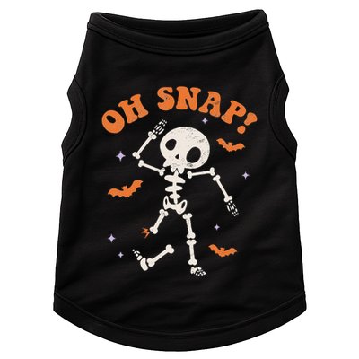Oh Snap Skeleton Ghost Retro Halloween Spooky Season Funny Doggie Tank