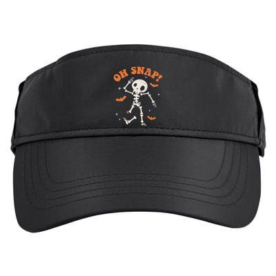 Oh Snap Skeleton Ghost Retro Halloween Spooky Season Funny Adult Drive Performance Visor