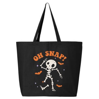 Oh Snap Skeleton Ghost Retro Halloween Spooky Season Funny 25L Jumbo Tote