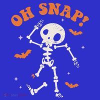 Oh Snap Skeleton Ghost Retro Halloween Spooky Season Funny 16 in Basic Backpack