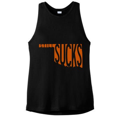 Oklahoma Still Sucks Austin Tx Fan Burnt Orange Rivalry Ladies PosiCharge Tri-Blend Wicking Tank