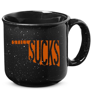 Oklahoma Still Sucks Austin Tx Fan Burnt Orange Rivalry 15oz Campfire Ceramic Mug