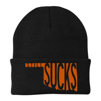 Oklahoma Still Sucks Austin Tx Fan Burnt Orange Rivalry Beanie