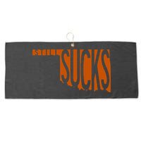 Oklahoma Still Sucks Austin Tx Fan Burnt Orange Rivalry Large Microfiber Waffle Golf Towel