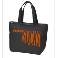 Oklahoma Still Sucks Austin Tx Fan Burnt Orange Rivalry Zip Tote Bag