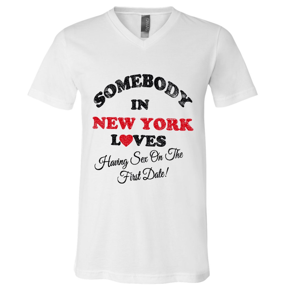 Omighty Store Sex On First Date V-Neck T-Shirt