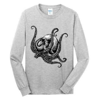 Octopus Sugar Skull Graphic Tall Long Sleeve T-Shirt