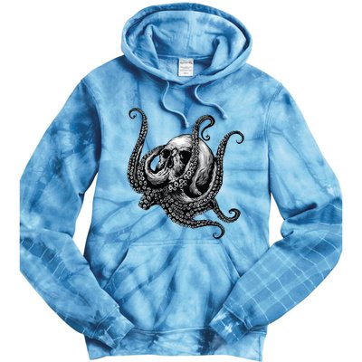 Octopus Sugar Skull Graphic Tie Dye Hoodie