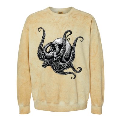 Octopus Sugar Skull Graphic Colorblast Crewneck Sweatshirt