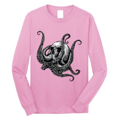 Octopus Sugar Skull Graphic Long Sleeve Shirt