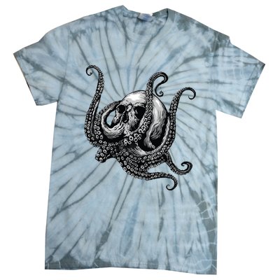 Octopus Sugar Skull Graphic Tie-Dye T-Shirt